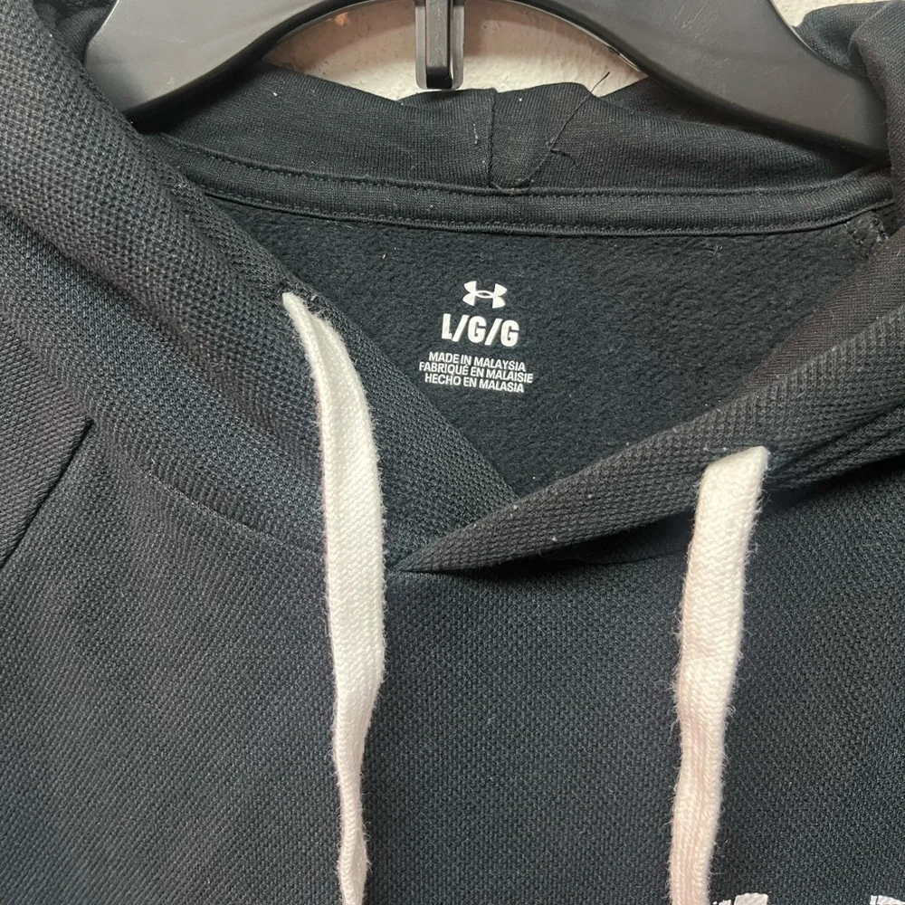 Under Armour Black Hoodie with White Accents - Picture 3 of 5